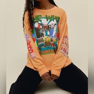 NEW! DAYDREAMER The Who First Farewell Tour Long Sleeve Tee Vintage Peach.    6